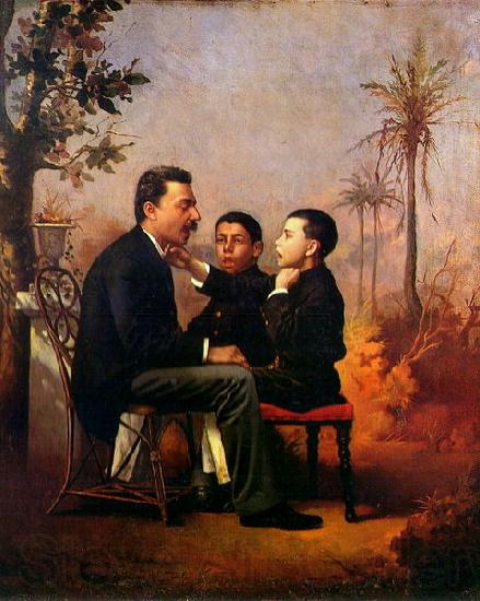 Oscar Pereira da Silva A lesson to the deaf-mutes France oil painting art